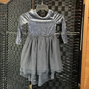 Cat & Jack girls velvet stretch dress with tapered tulle sparkly bottom